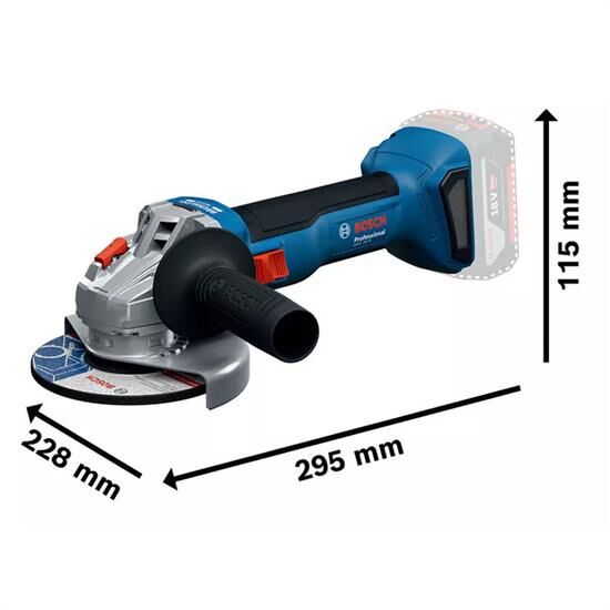 Bosch GWS 18V-8 Tek Akülü Avuç Taşlama Makinası 4Ah 125M - 06019N9021