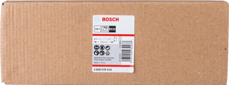 Bosch - Ekonomik Seri Yassı Keski SDS-Plus 250*20 mm 10'lu
