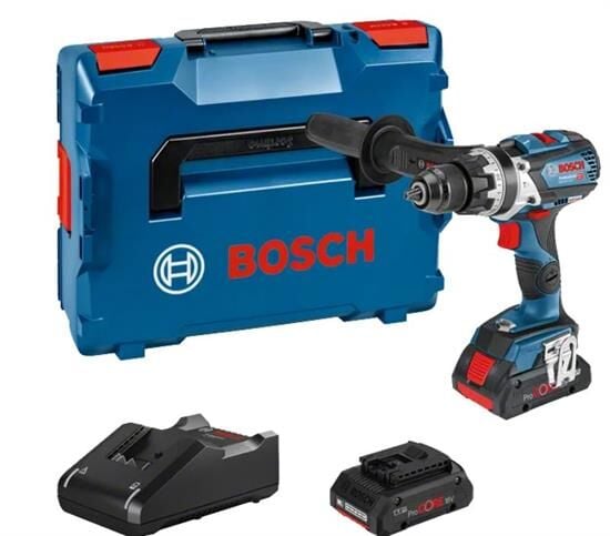 Bosch GSB 18V-110 C Çift Akülü Darbeli 4 Ah Vidalama Makinesi - 06019G030B