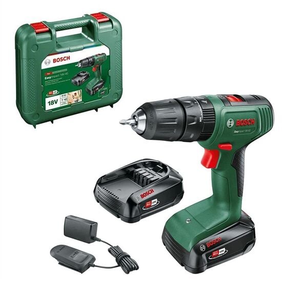 Bosch Easyımpact 18V-40 2 AH Çift Akülü Matkap - 06039D8108 + Bosch Sırt Çantası