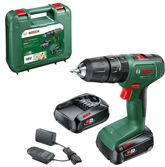Bosch Easyımpact 18V-40 2 AH Çift Akülü Matkap + Easysaw Dekupaj Testeresi Aküsüz + Dekupaj Testere Seti 10 Lu + 103 Parça Karışık Aksesuar Seti