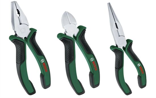 Bosch El Aleti Seti (Yan Keski 160-Pense 180-Kargaburun 180) 3 Parça + Çok Amaçlı Alet Pense - Çakı (16 Özellik)