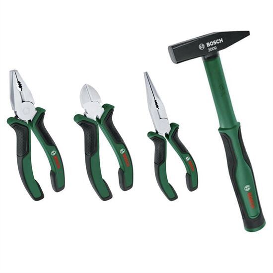 Bosch El Aleti Seti (Yan Keski 160-Pense 180-Kargaburun 180) 3 Parça + Bosch Engineer Çekiç 300 G