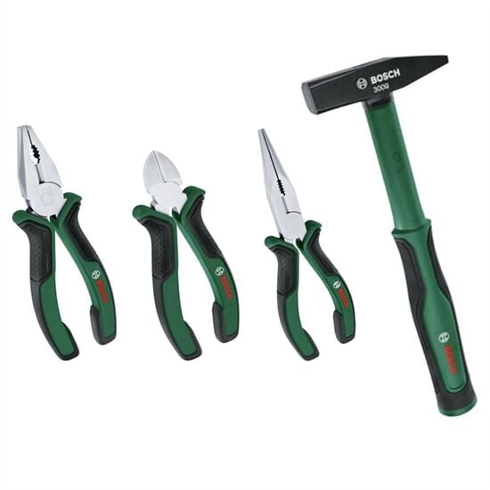 Bosch El Aleti Seti (Yan Keski 160-Pense 180-Kargaburun 180) 3 Parça + Bosch Engineer Çekiç 300 G