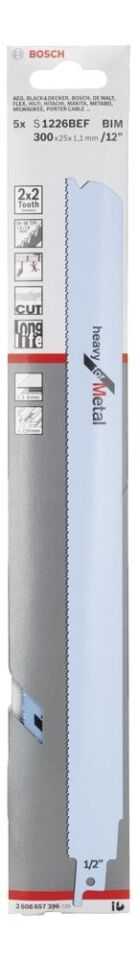 Bosch - Heavy Serisi Metal için Panter Testere Bıçağı S 1226 BEF - 5'li