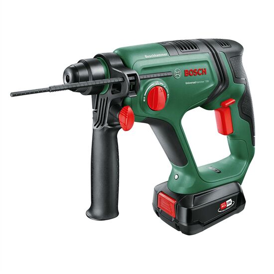 Bosch Universalhammer 18V Akülü Matkap (Tek Akü, 2,5 Ah) + Akülü Darbeli Vidalama Solo +  V-Line 103 Parça Karışık Aksesuar Seti