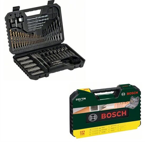 Bosch Professional GSB 185-LI Tek Akülü 2.0 Ah Kömürsüz Motor Darbeli Vidalama -  23 +103 Parça Aksesuar Seti + Sırt Çantası