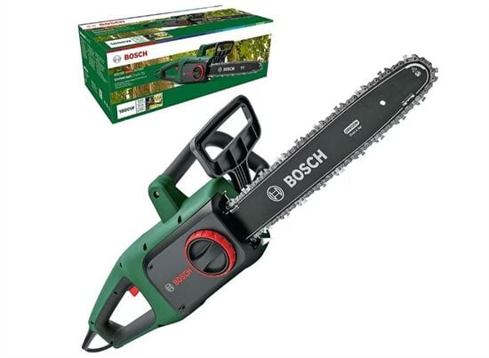 Bosch Universalchain 35 Zincirli Ağaç Kesme Makinesi - El Baltası 600G + Eldiven Pn7 + Gözlük + 10 Mt Uzatma Kablosu