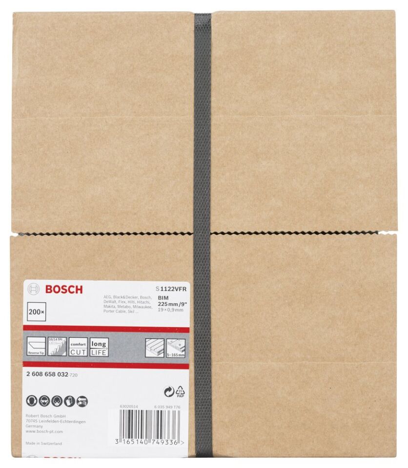 Bosch - Special for Serisi Palet Tamiri için Panter Testere Bıçağı S 1122 VFR 200'lü