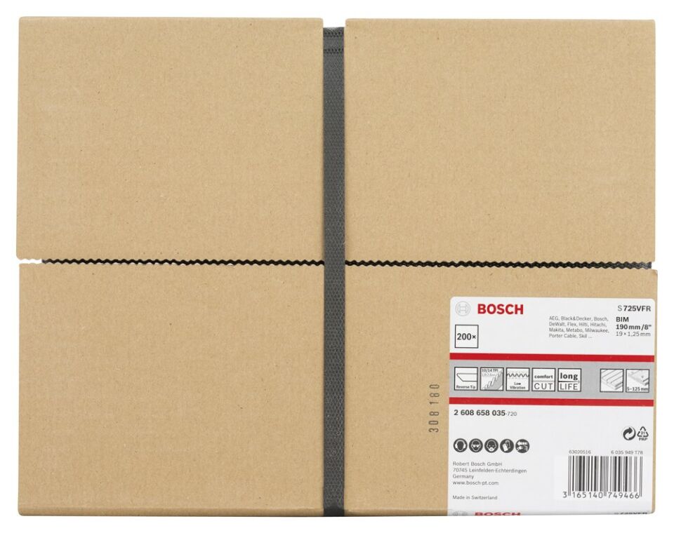 Bosch - Special for Serisi Palet Tamiri için Panter Testere Bıçağı S 725 VFR 200'lü