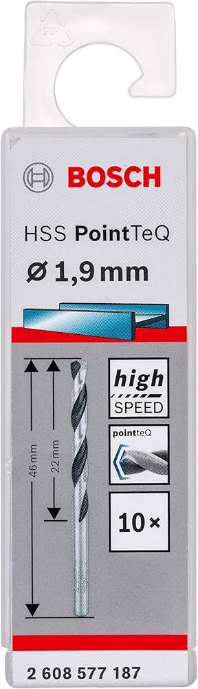 Bosch - HSS-PointeQ Metal Matkap Ucu 1,9 mm 10'lu
