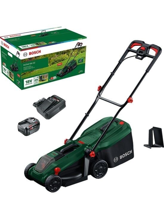 Bosch Rotak 18V-32 Tek Akülü (1*4,0Ah) Çim Biçme Makinesi - 06008B9P00