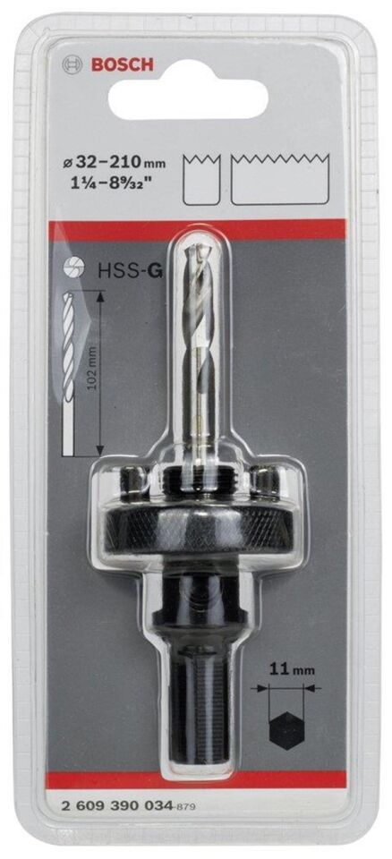 BOSCH 11 Mm Hex Adaptör 32-210 Mm Pançlar İçin - 2609390034