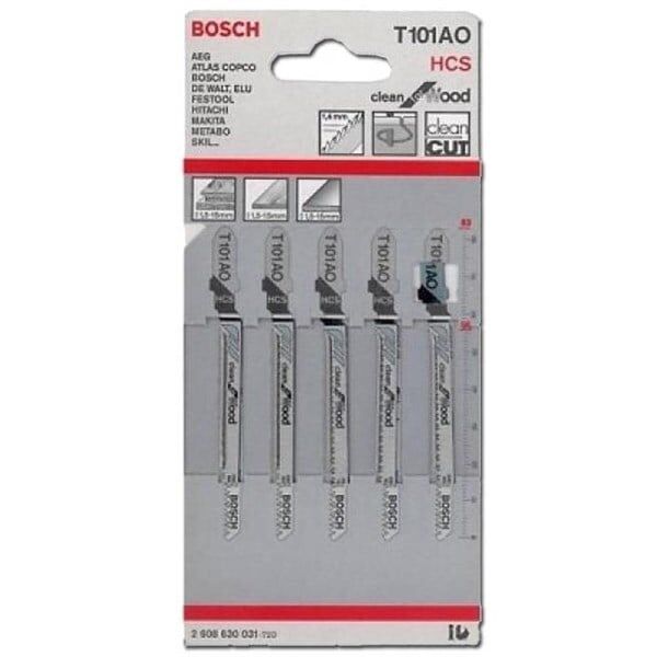 BOSCH Dekupaj Testere Bıçağı T 101 AO 83 Mm Ahşap Kesim (5'Li) - 2608630031
