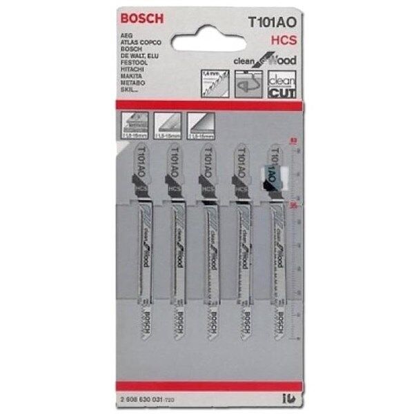 BOSCH Dekupaj Testere Bıçağı T 101 AO 83 Mm Ahşap Kesim (5'Li) - 2608630031