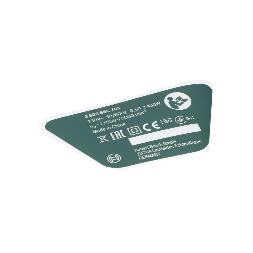 Tip Etiketi (Nameplate) (1601118N14)