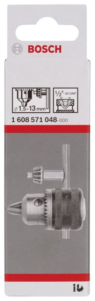 Bosch - 1,5-13 mm - 1/2''-20 Anahtarlı Mandren