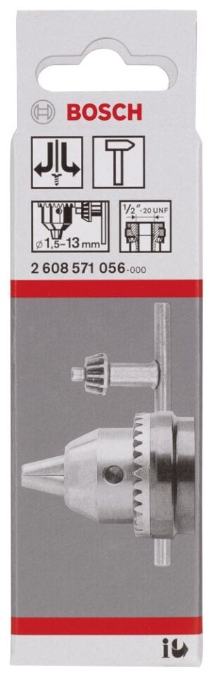 Bosch - 1/2''-20 - 1,5-13 mm Anahtarlı Mandren