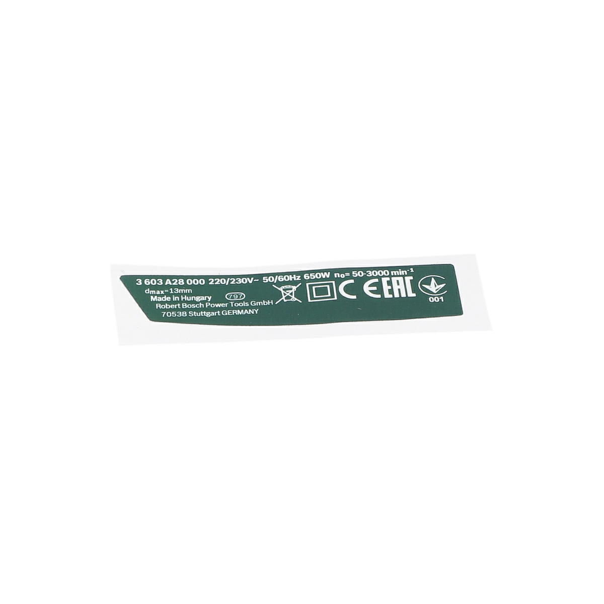 Tip Etiketi (Nameplate) (160111A2HB)